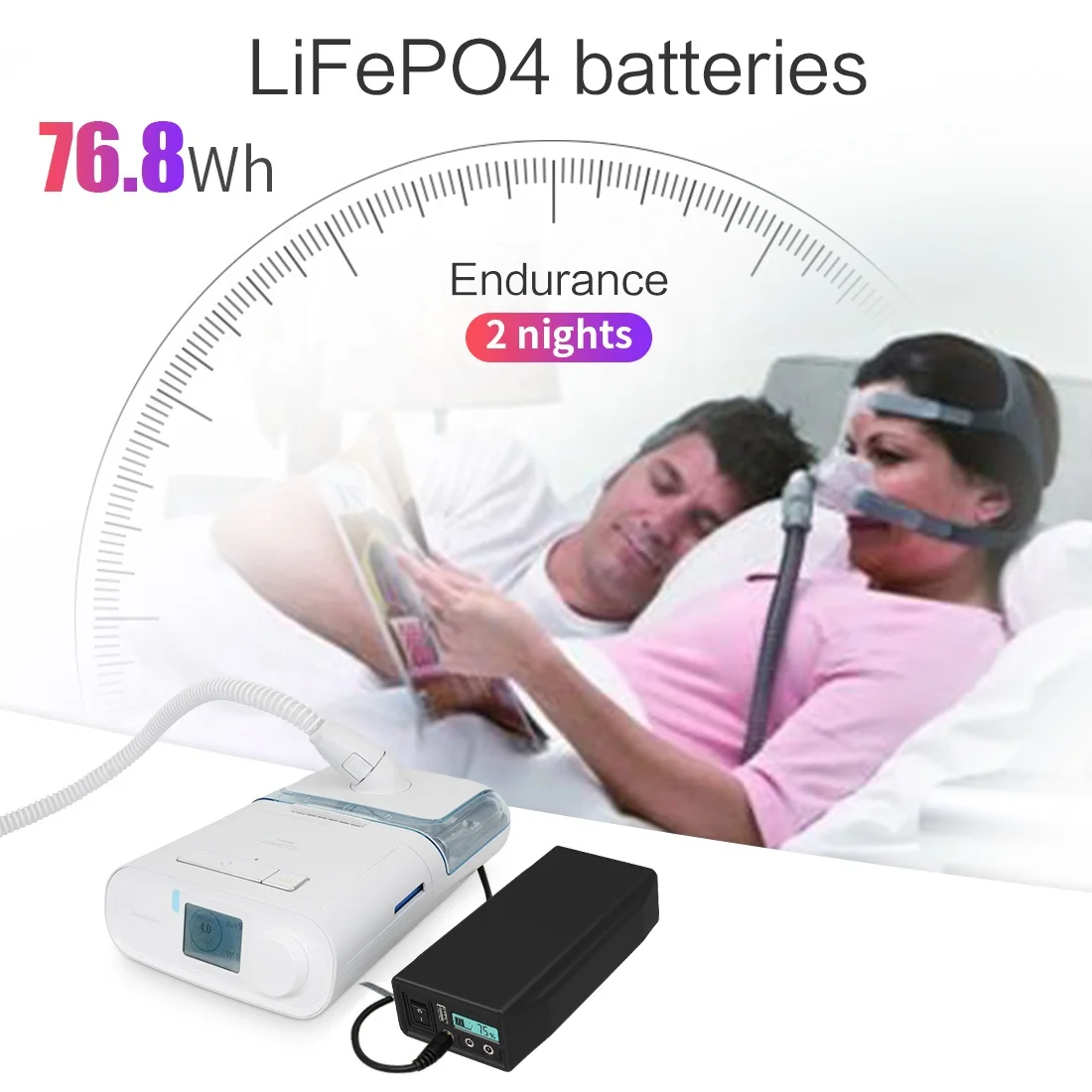 CPAP Storage Long Battery Life Lithium Rechargeable 12.8v 6ah Lifepo4 Battery for Sale