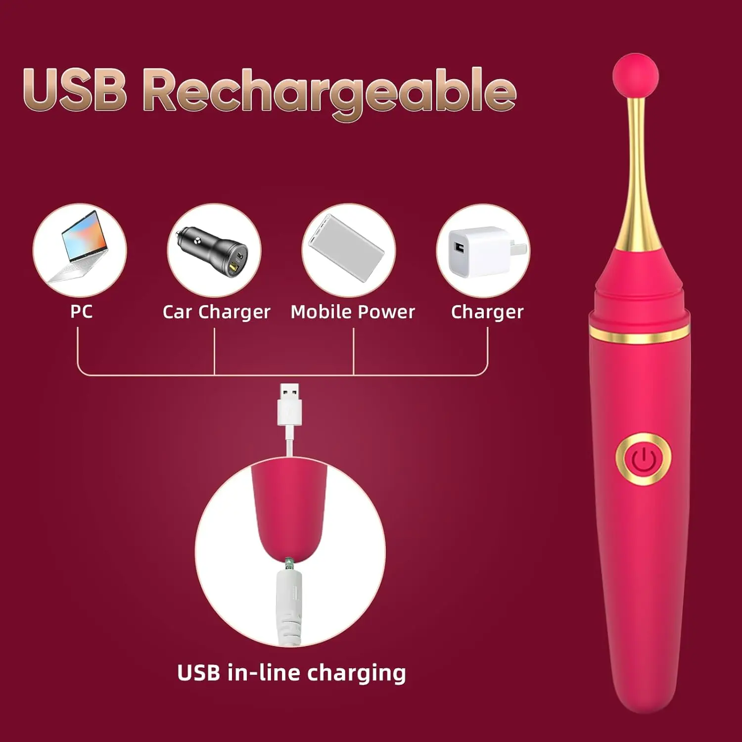 Оптовая продажа новый USB-зарядный вибратор высокочастотный стимулятор для сосков клитора секс-игрушки взрослых женщин секретная палочка массажер