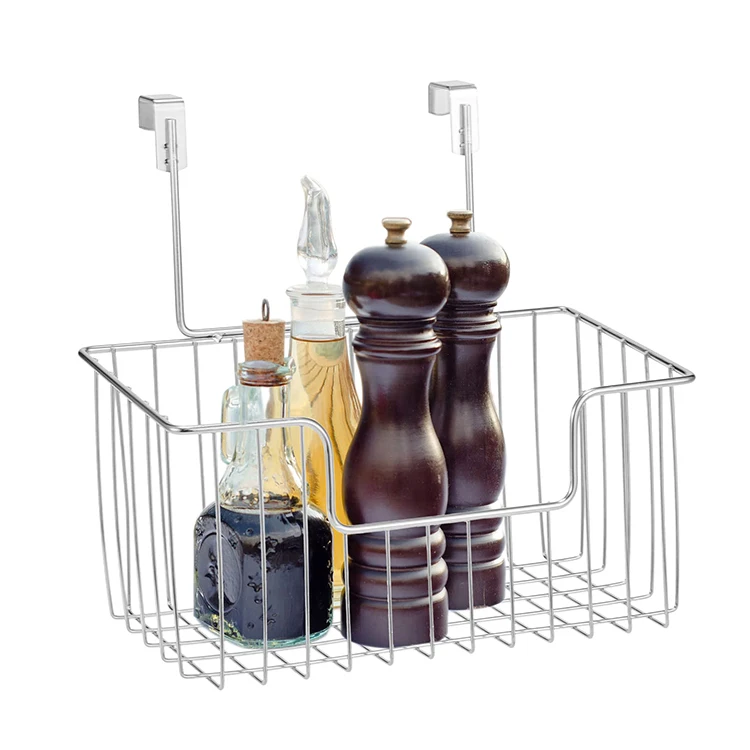 Over The Cabinet Rack Door Rear Basket Rectangular Bathroom Cabinet Door Grid Wire Hanging Baskets