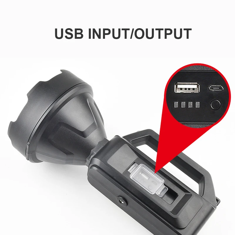 PX5 Waterproof 6 modes Rechargeable 2000 Lumen Super Bright LED Handheld Flashlight Spotlight with USB Output