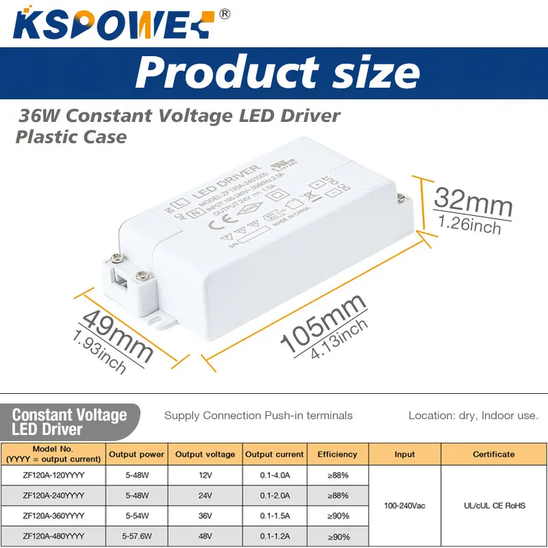 constant voltage led driver universal safe connection small plastic shell 24V 1.25A dc high efficiency lighting transformer 30W