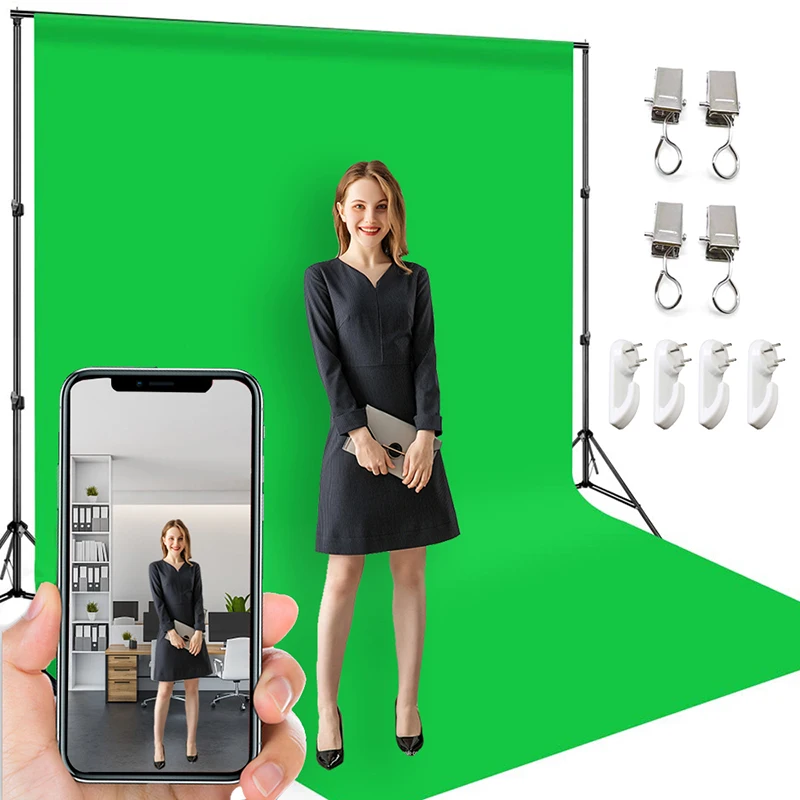 Photography Backdrops For Photo Studio Accessories Background Holder 3m/10Ft Photo Background Stand Kit Adjustable Portable