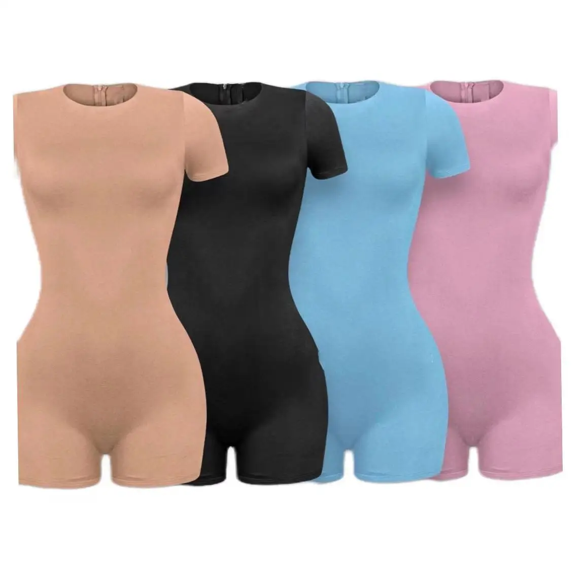 custom manufacturers girls poly spandex knit wide leg top de rompers women jumpsuit mujer 2024 Spring playsuit jumpsuit