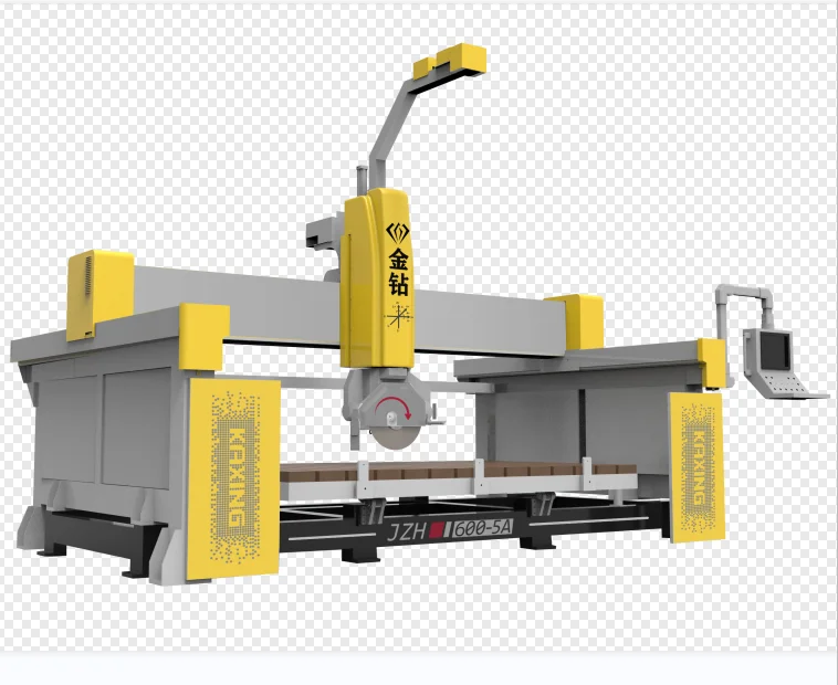 Hydraulic Rotary Table JZH-600-5A 5 Axis Infrared Bridge Stone Cutting and Drilling Machine With Saw Blade