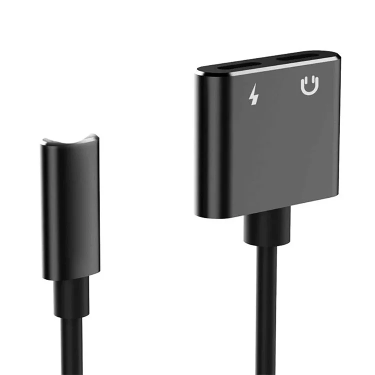 Dual Ports for Lightning Adapter Headphone Jack Audio and Charge Splitter for iPhone X Support Music and Calling Function