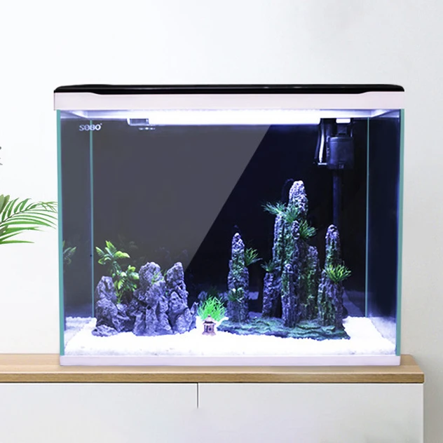 43/66L Glass Fish Tank Aquarium Landscaping Small Fish Tank Clear Table Aquarium