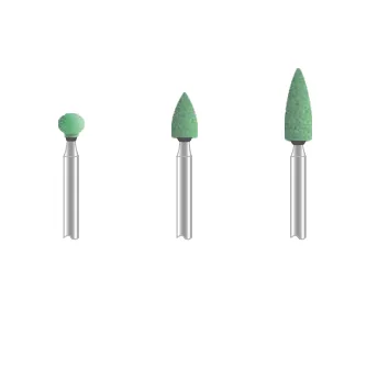 Medium Green Diamond Stones Ceramic Zirconia Polish Diamond Burs