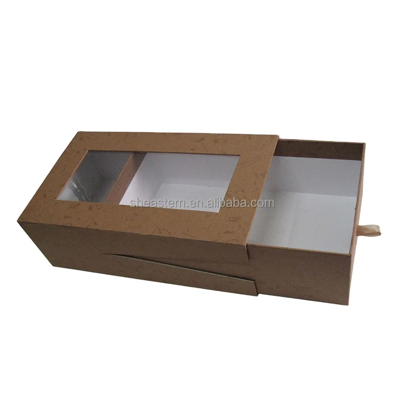 Wine Paper Boxes.Cardboard Boxes for Wine Package With Window.Drawer Paper Boxes