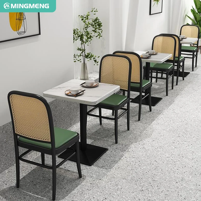 Wholesale Cheap Modern Design commercial restaurant furniture Simple dining chairs Leather Seat Restaurant chair and sofa