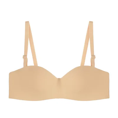 New Girls Half Cup Non Slip Silicone Bra Push Up Strapless Tube Bra