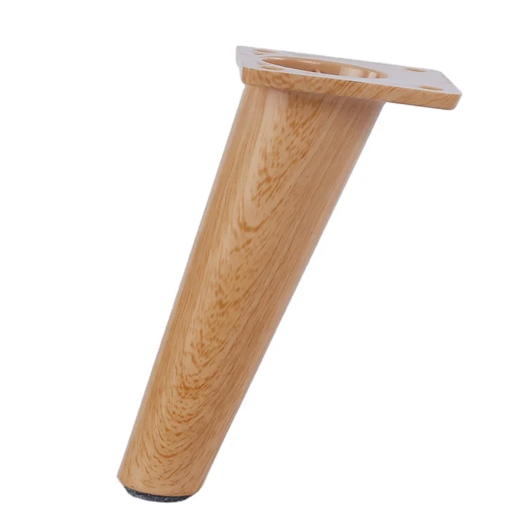 Huicun Manufacture Free Sample plastic furniture accessories imitated wood furniture legs