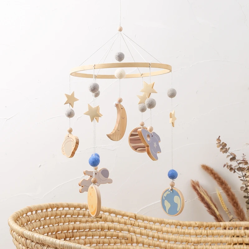 New Handmade Hanging Toys Nursery Baby Mobile Felt baby Crib Mobiles Astronaut