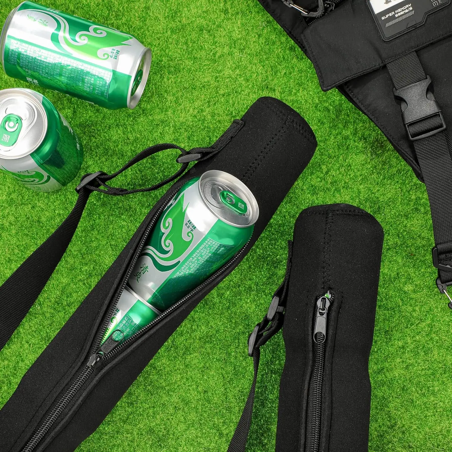 Custom Color Neoprene 6 Can Tube Holder Wine Shoulder Golf Beer Sleeve Cooler Tube Bag