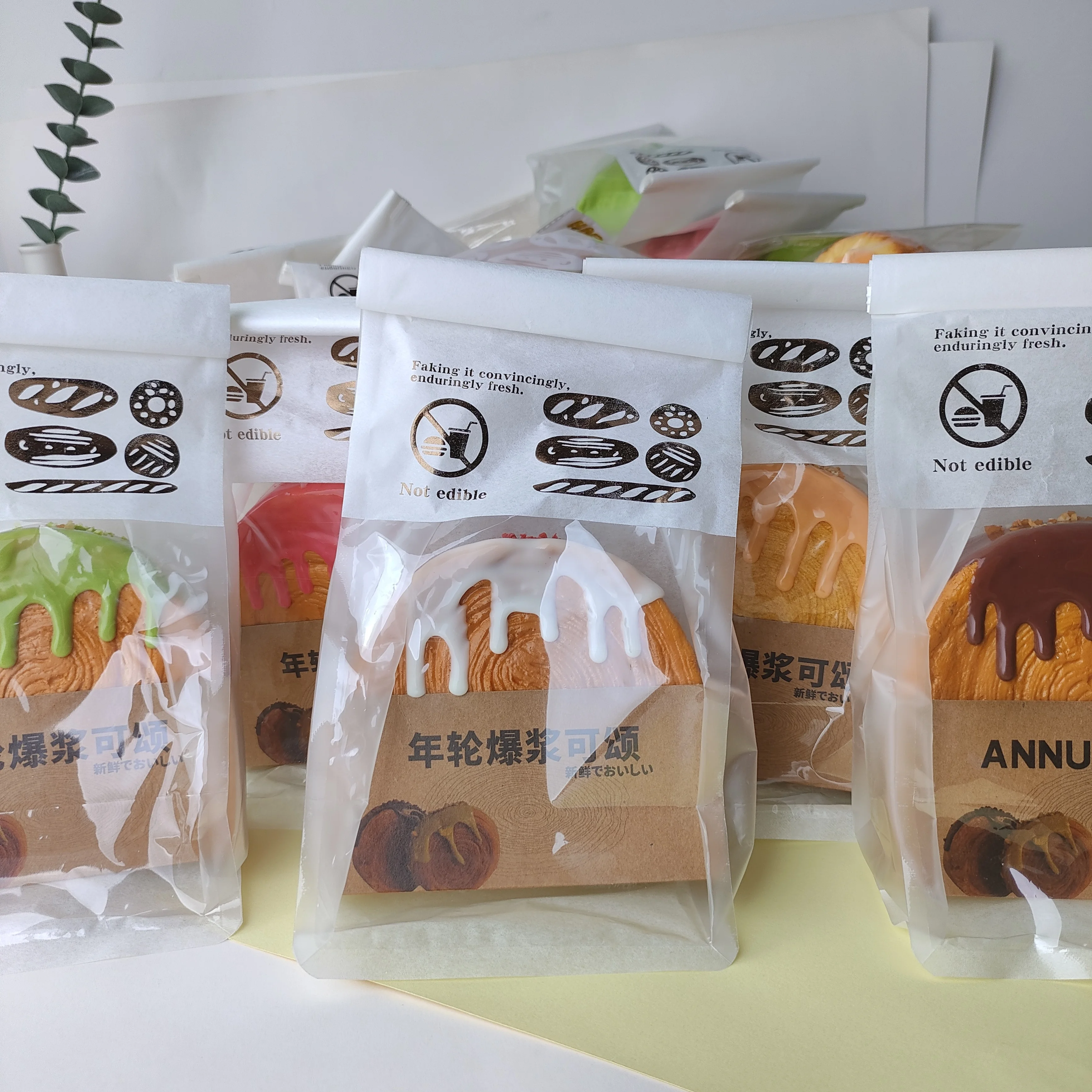 Wholesale factory direct wet soft sticky hand slow rebound decompression extrusion vent simulation croissant model toy