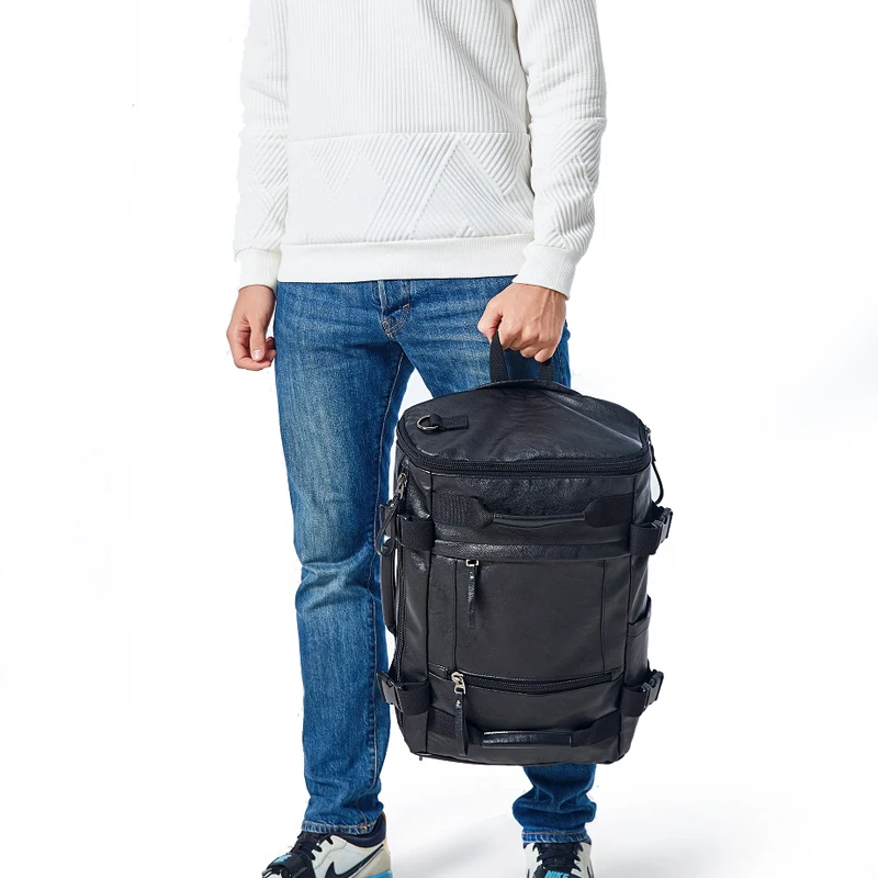 New trendy fashion korean style high quality  college student laptop bag outdoor travel male student school backpack