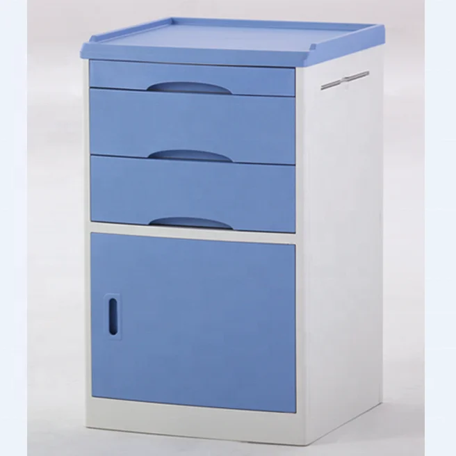 D-12  ABS Bedside Cabinet Bedside Locker with castors Hospital Furniture