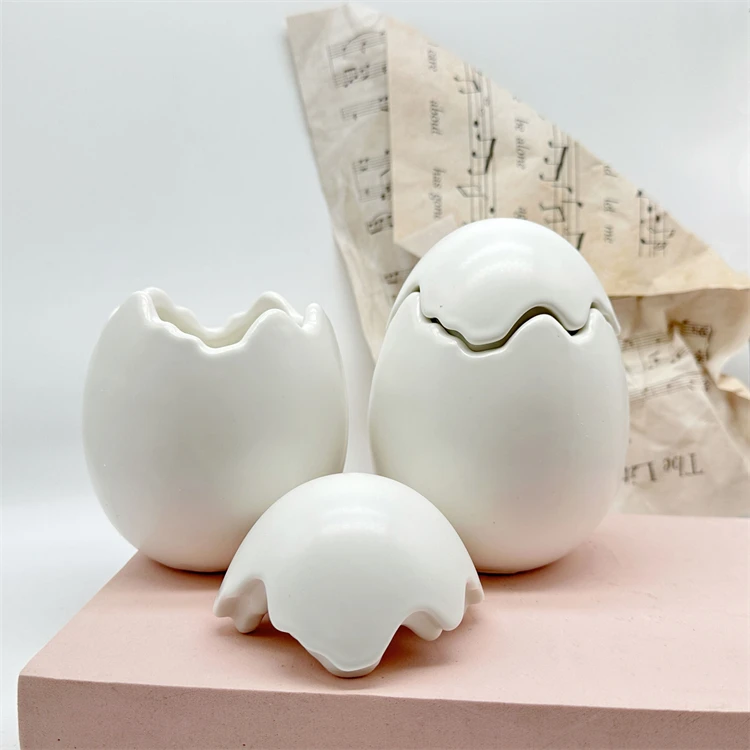 5oz Cute egg shape empty home decoration Ceramics Candle Jars