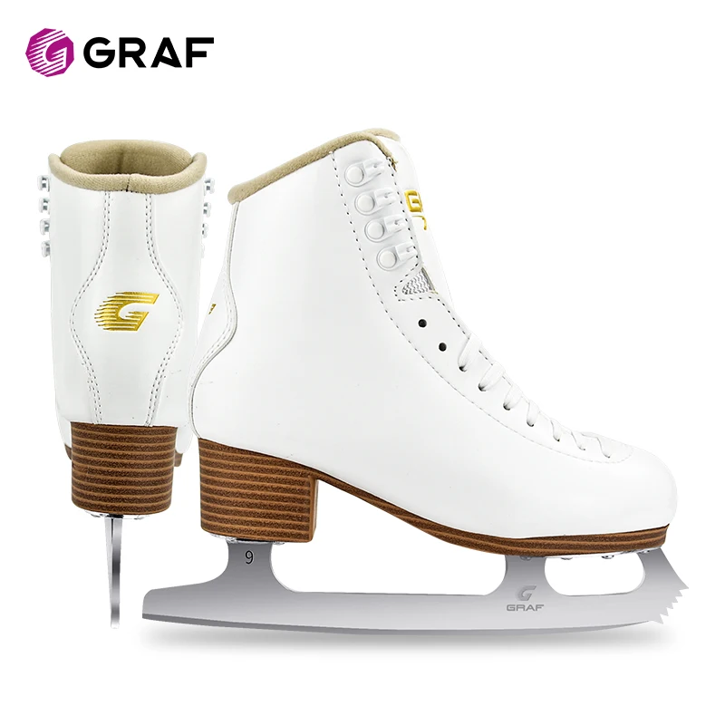 High-End White Ice Skates for Women New Arrival Artistic Leather Quad Roller Skates Rental Figure Roller Skate Shoe