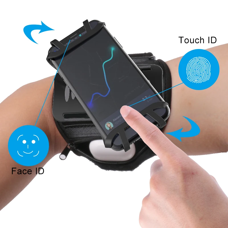 Armband 360 degrees Rotatable  Gym Running Workouts Sports Cell Phone Arm Band Holder for smart phone