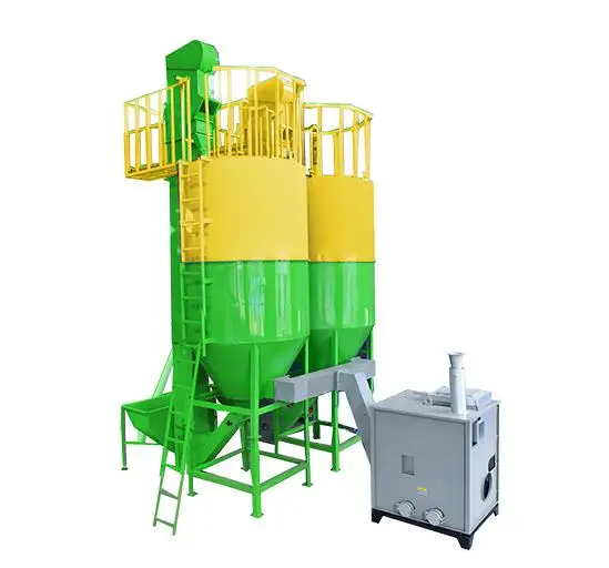 Small Rice Maize Corn Recirculating Grain Paddy 4 Ton Batch Dryer Drying Machine For Grain with Reverse Mixed Flow Two 2ton