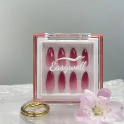 New Btartbox artificial fingernails package box Gel nail extension with glue  kiss nails press on