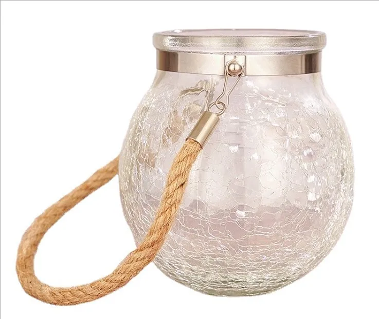 Wholesale custom glass lamp shade crack glass ball glass shade for garden lighting
