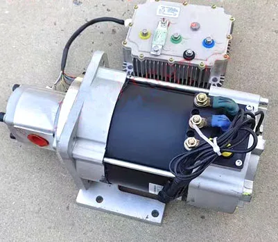 New Energy Electric 2-3Ton Forklift Trucks Spare Parts 72V/5KW AC Motor&Controller&Gear Oil Pump for Hydraulic Lifting System