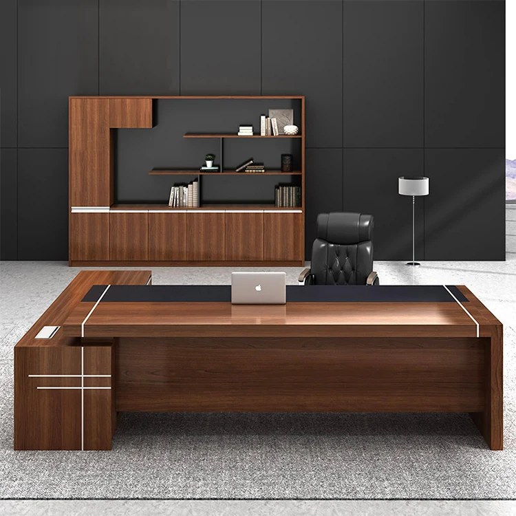 High Quality mesa oficina Luxury Commercial Furniture Office Standing Table Unique Executive Wooden Office Desk