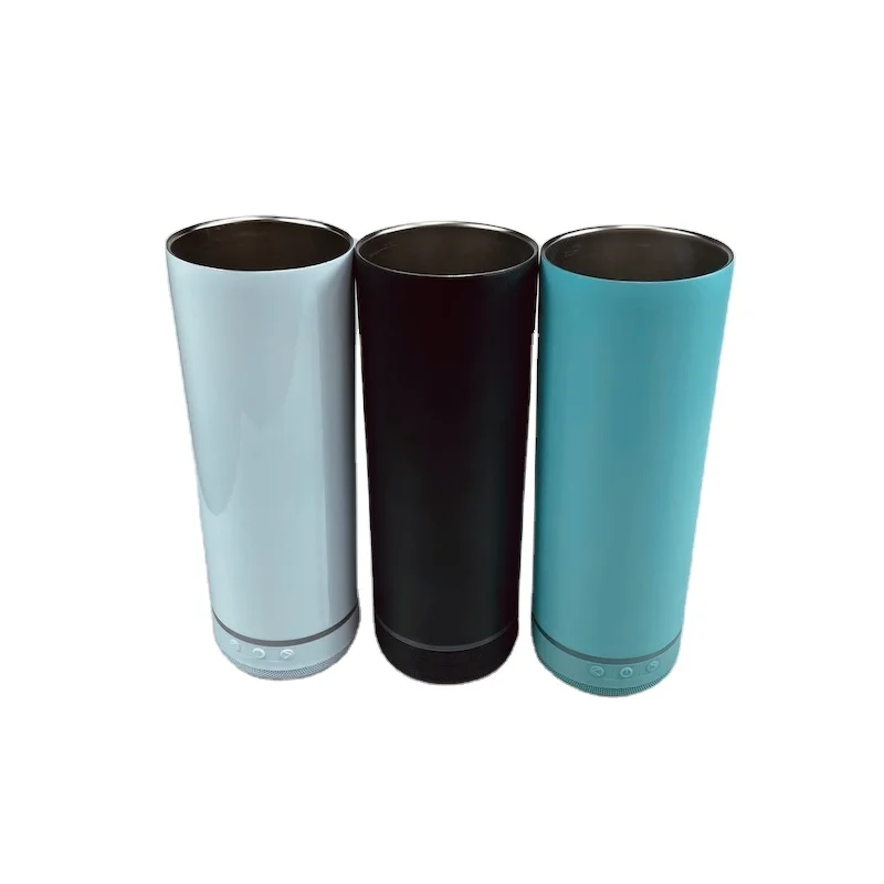 2021 Christmas Gifts New Concept music stainless steel tumbler wireless speaker tumbler music cups With high-fidelity speakers