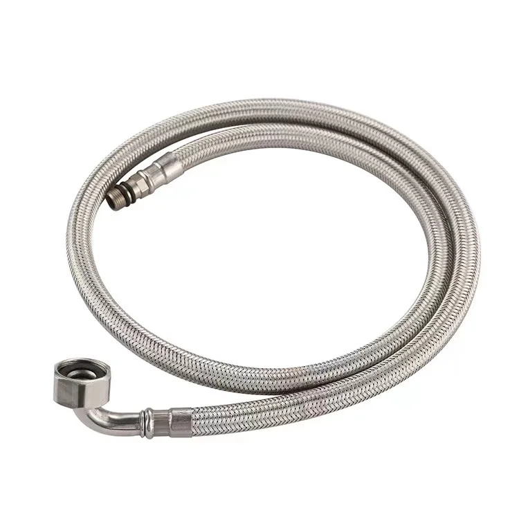 High Quality Flexible Stainless Steel Braided Faucet  Hose Connector with Elbow