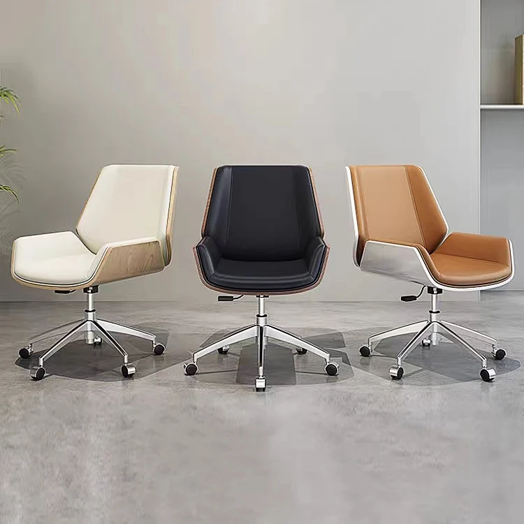 Modern Luxury Swivel Leather Office Chair For Computer Desk Adjustable Executive Office Room Chair Furniture