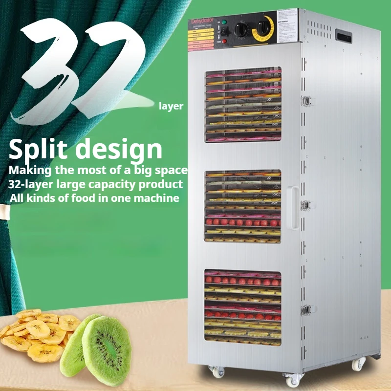 Mechanical Knob 32 Layers fruit drying Dryer machine Commercial food dehydrator Vegetable Mushroom fish Food Fruit Dryer Machine