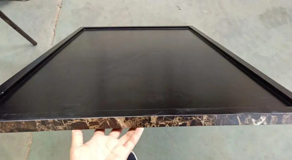 3 Pcs Dining Table and Chairs Set with Faux Marble Tabletop 2 Chairs Contemporary pub Table Set for kitchen room