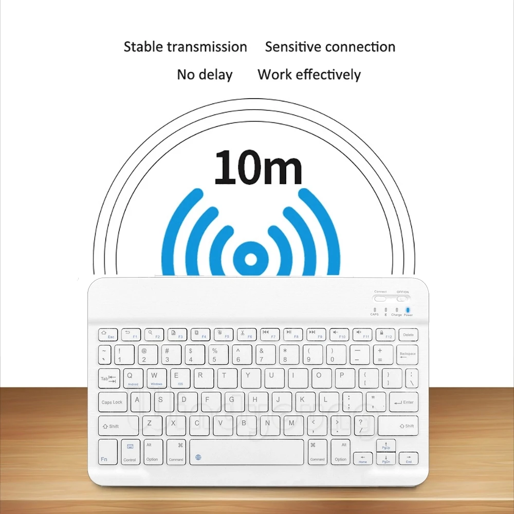 Ultra Slim Multimedia Aluminum Wireless  Keyboard For IOS Android Tablet PC Windows For IPad Min Keyboard