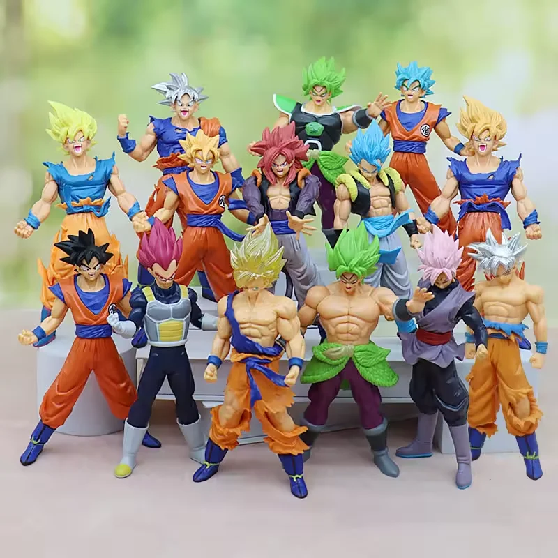 Wholesale 14 styles 18cm Anime Dragon Z ball Super Saiyan GoKu vegeta figurine PVC resin Model Anime action Figures