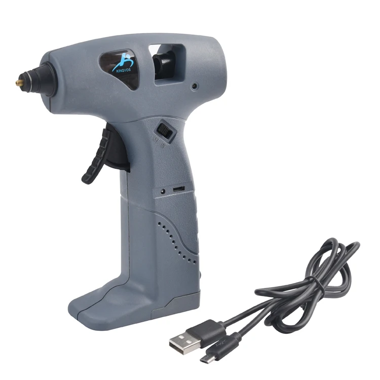 3.7V 5W Lithium Battery Cordless Glue Gun with 2pcs Hot Melt Glue Sticks for Crafts school home Repair DIY hand tools
