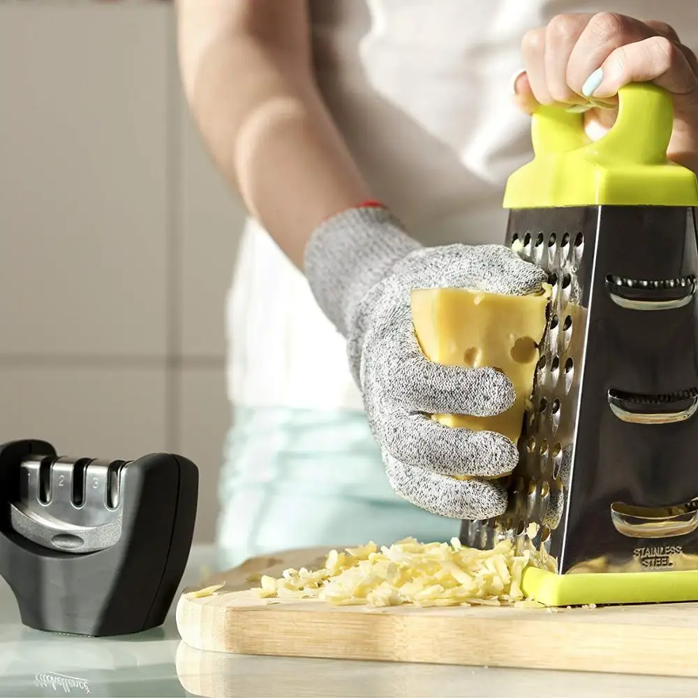 3-Stage Kitchen Knife Sharpener - Knife Sharpening Tool Helps Repair, Restore and Polish Blades