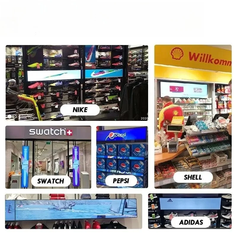 Customized Shelf Edge Digital Signage Ultra Wide Stretch Bar Lcd Display Monitor Advertising Screen For Retail Shop