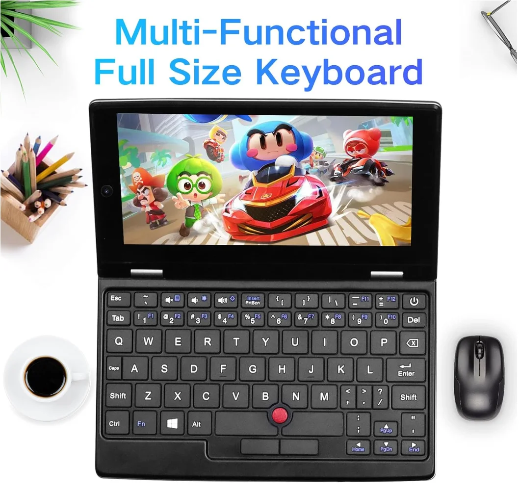 Factory 7inch Mini Laptop HD Touch screen Portable laptop mini Intel CPU Win11pro Laptop for Game Business Student computer pen