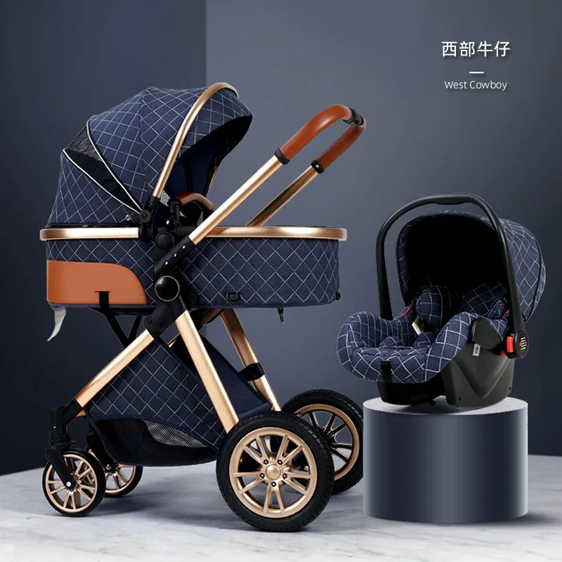 2024 Wholesale New Baby Stroller For Kids Pram Baby Carries Outdoor Kids Metal Tricycle Stroller Tricycle For Kids 1-6 years