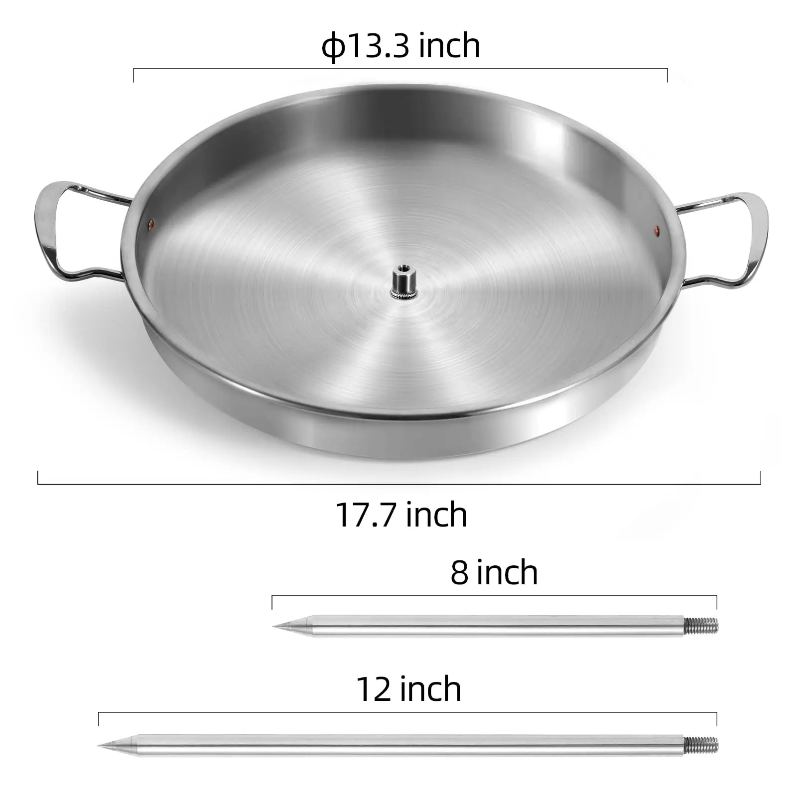 Vertical Meat Rack Stainless Steel Barbecue Grill Roast Chicken Rack Vertical Skewer BBQ Plate