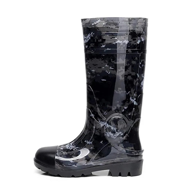 
Men Knee High Good Quality Comfortable Rubber Camo Rain Boots 