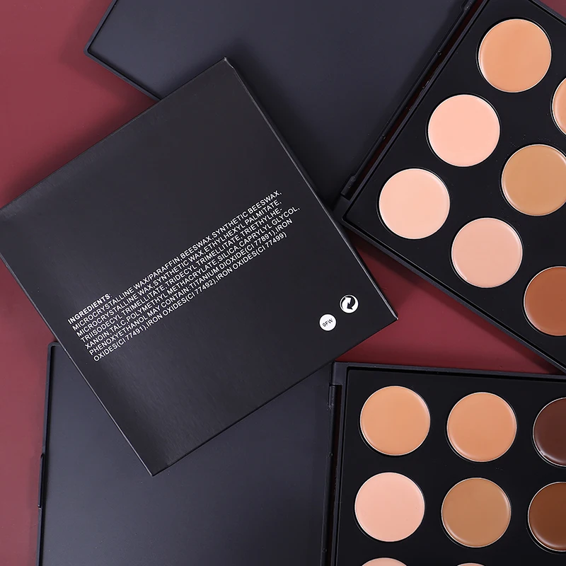 Wholesale 9 Color facial concealer pallet pressed powder makeup concealer palette private label concealer original
