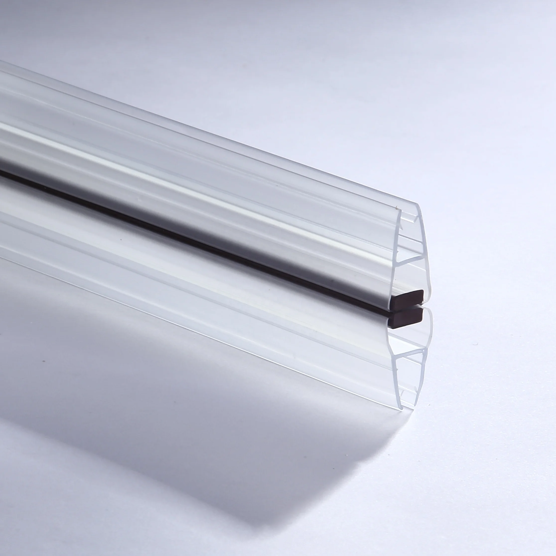 Factory Price Transparent Customizable 90 Degree Door Profile Magnetic Seal Strip Plastic Seals
