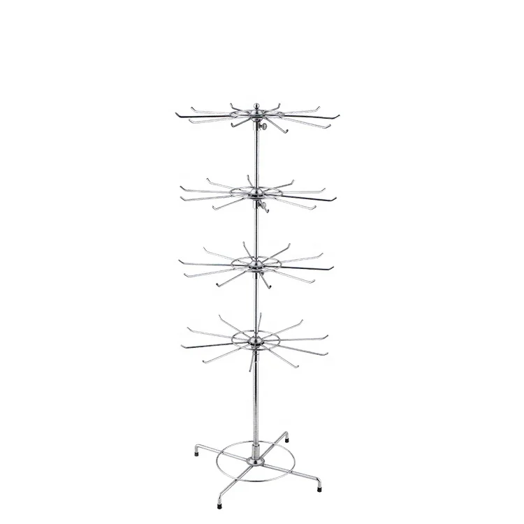 Metal iron chrome-plated DVD display showcase floor stand promotional shelf rack