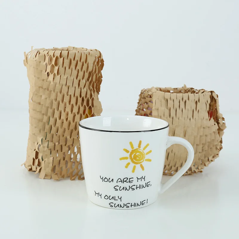 Environmental Protection Packaging Materials 100% Biodegradable Protection Sheet Paper Cushion Honeycomb Paper