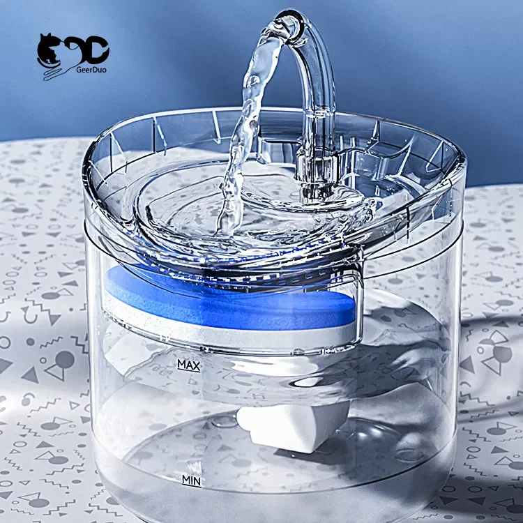 GeerDuo 2L Automatic Transparent Unique Design Triple Purification Infrared Sensor Function Pet Water Dispenser Water Fountain