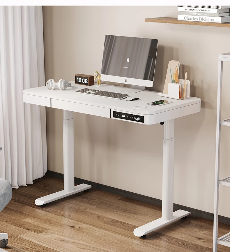 YZ Ergonomic Office Electric Height Adjustable Sit To Stand Standing Desk With Drawer  Standing Desk With USB Type-C