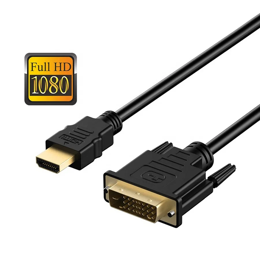 0.5M 1080P 3D HDMI to DVI cable 24+1 pin adapter cables for LCD DVD HDTV X-BOX High speed DVI hdmi cable