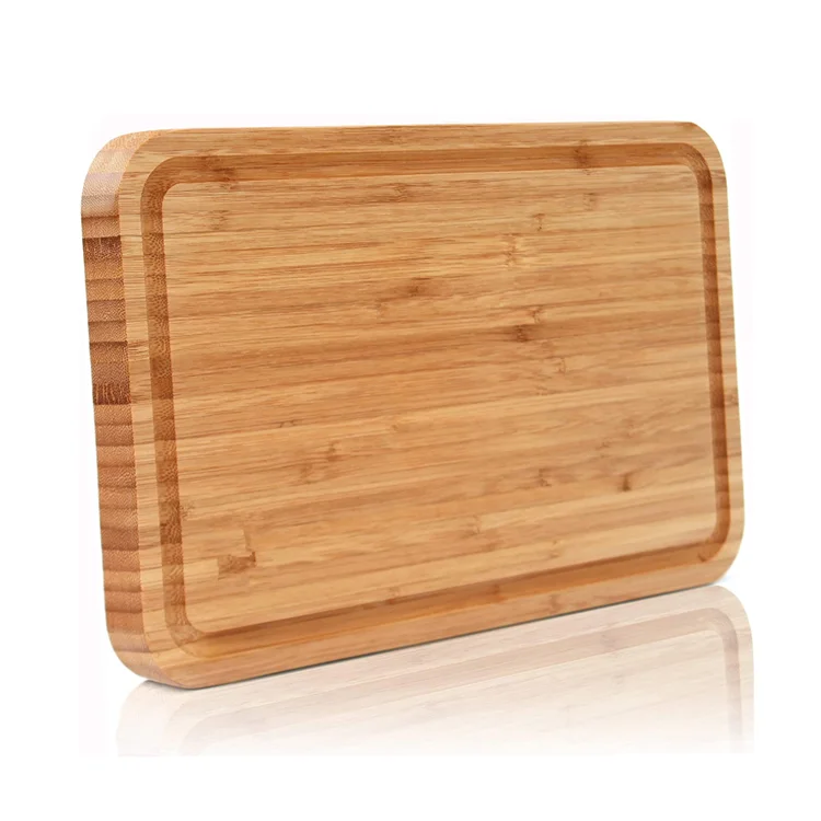 Factory wholesale custom natural handmade Bamboo Butcher Block - Cutting Board Reversible with Juice Groove and Handles